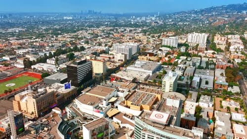 Varied urban landscape of Los Angeles, California, United States.