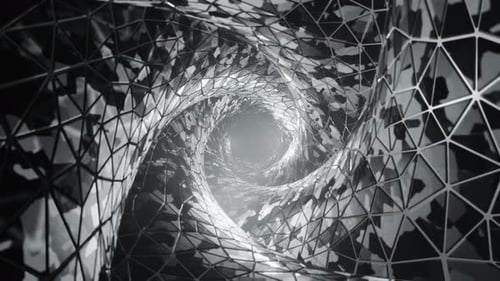 Weißer Infinity Spiral Shimmer Portal-Hintergrund Vj Loop I 4K