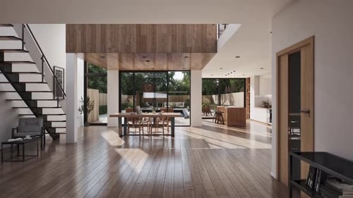 Modern House Interior Walkthrough Architectural Visualization