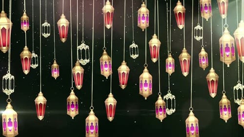 Hanging Decorative Lanterns for Ramadan and Eid Celebrations