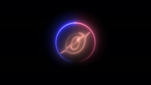 Abstract Neon Glowing Logo Reveal Animation Loop