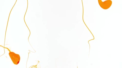 Color Yellow Paint Drops in Water Abstract Color Mix Drop of Ink Color Mix Paint Falling on Water