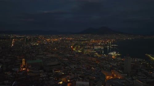 Amazing Aerial Evening Shot of City