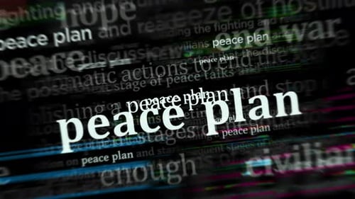 Peace plan for end the war headline news titles media looped