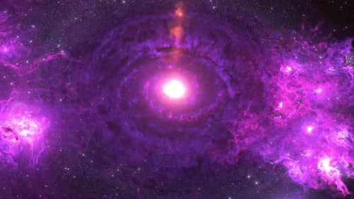Galaxie mit Cosmic Trail