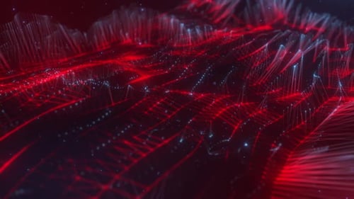 Dynamic Futuristic Glowing Grid Network Background