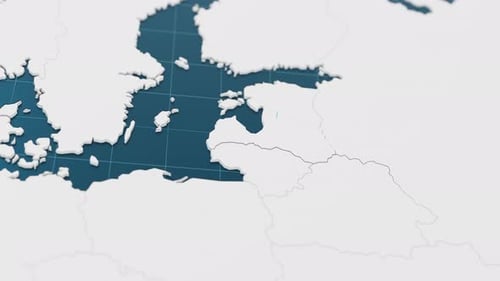 Highlight mit 3D-Karte „Blau von Lettland“ mit Zeigernadel, umgeben von anderen Ländern, in Weiß
