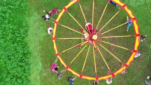 Carnival Merry Go Round Aerial Top View