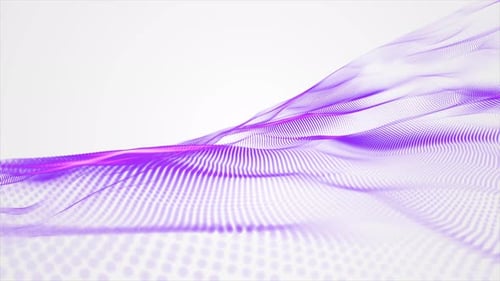 Particles Wave Background Purple Loop V7