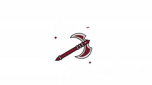 fantasy axe icon animation 4k