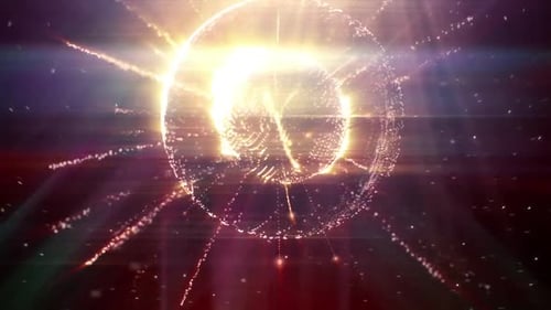 Golden Particle Burst Sci-Fi Logo Reveal Animation