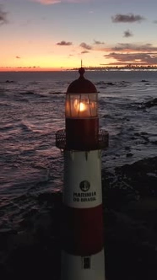 Phare d'Itapua à Salvador à Bahia au Brésil.