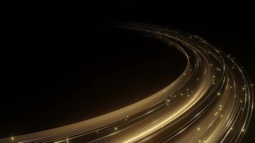 Rayure incurvée abstraite dorée de luxe