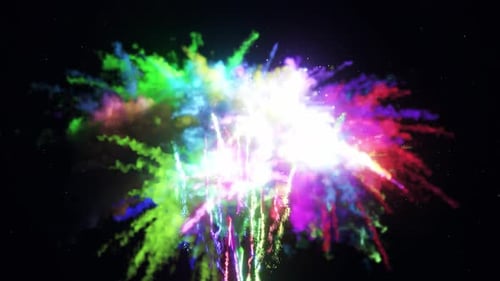 Fireworks Loop Background Isolated with Space for Text