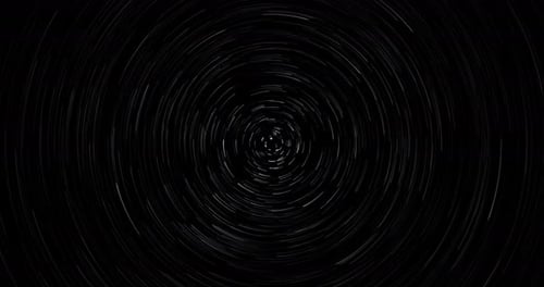 Perfect Startrail Timelapse, rotating long exposure Polar star during night-time animation