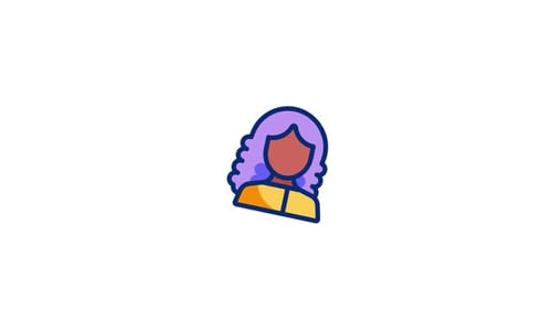 Animated Flat Design Person Icon Reveal