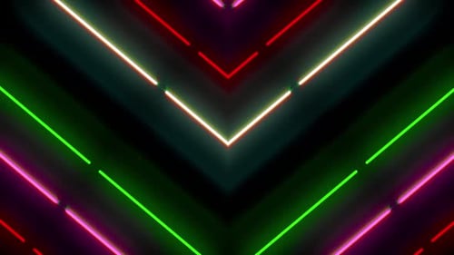 Animated Neon Lights Geometric Pattern Background