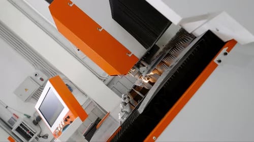 Process of Arduous Operation of a Fully Automatic Numerical Control CNC Metal Cutting Machine From