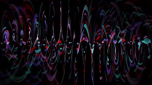abstract lines shape different colorful flashing light dots, black background