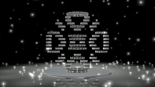 Abstract Geometric Elements Forming a Dynamic Logo Reveal