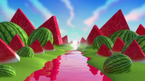 Watermelon Background Loop 2 K