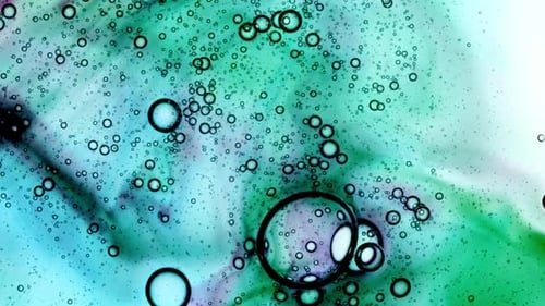 Abstract Colorful Paint Ink Colorful Swirl Texture Background Bubble Cluster Fluid Art Acrylic