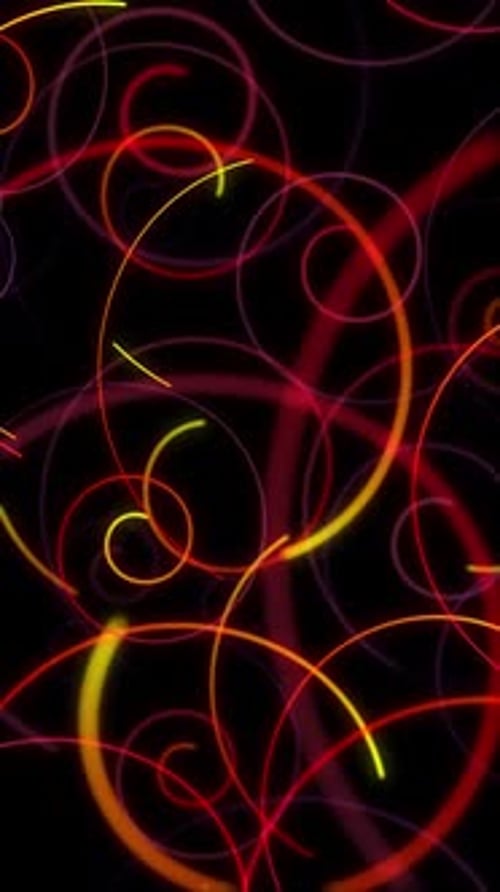 Vertical Video - Colorful Glowing Spirals Abstract Background