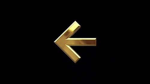 Arrow Forward Golden Icon