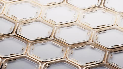 Metallic hexagon structure pattern background