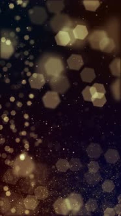 Elegant Golden Glittering Particles Vertical Loop