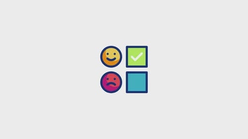 Animated Flat Design Feedback Icons Collection
