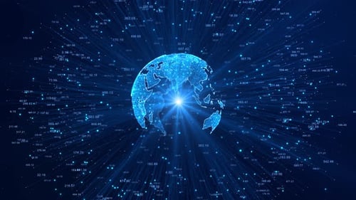 Global Digital Data Network with Earth and Connectivity Points