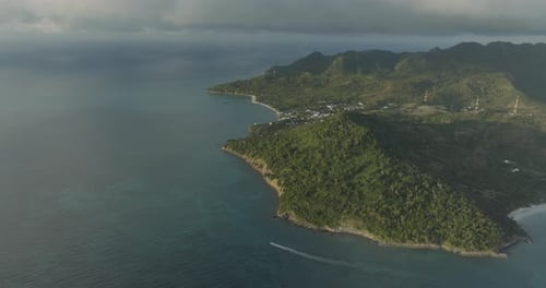 Vue aérienne de l'archipel de Saint-André, en Colombie.