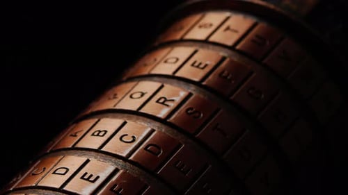 Cryptex Reveals Secret Word, Code Breaking and Hidden Message Shot