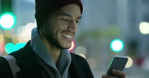 4k video footage of a young handsome man commuting in the city