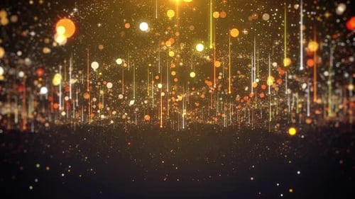 Gold Particle Sky Background