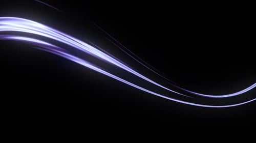 HD 3D animation. Smooth light wave moving across black background