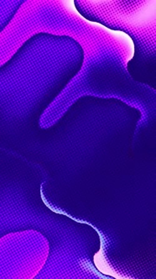 Animated Abstract Neon Fluid Shapes with Halftone Texture