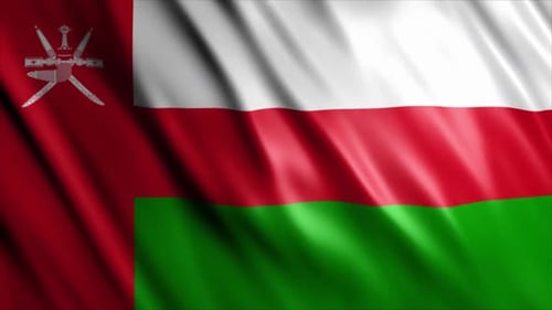 Realistic Waving Flag of Oman Animation