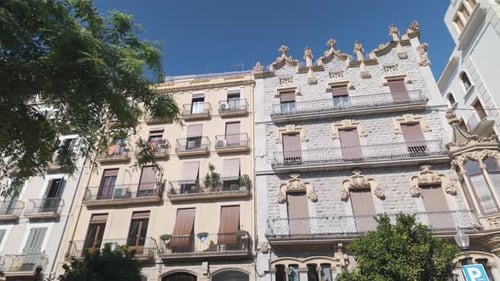 Building Exteriors Reveal Architectural Details on Sunny Day