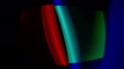 Vibrant Abstraction on Black Background with Dynamic Color Flows and Shapes