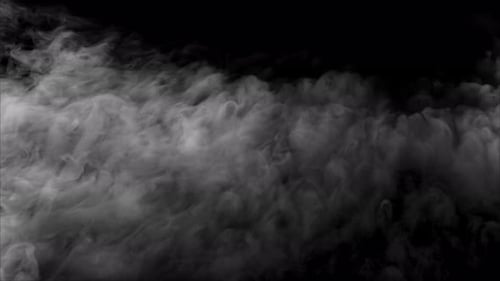 Vapor Sammlung: Rauch, der sich sehr langsam auf dem Bildschirm ausbreitet, mit Filmkörnungseffekt
