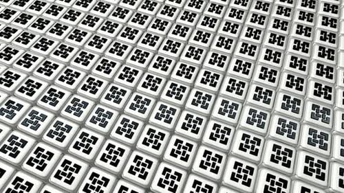 Animated Geometric Pattern of Shifting Squares Background