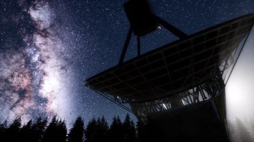 Sternwarte unter dem Nachthimmel Sterne