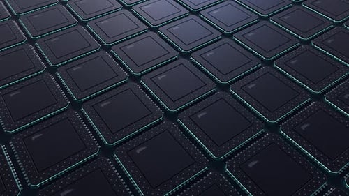 Das Konzept eines technologischen Computers mit mehr Chips