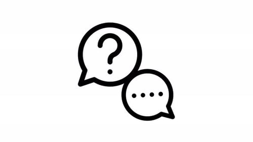 Minimalist Question and Message Speech Bubbles Animation