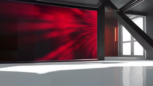 Modern TV Studio Display: Cutting-Edge Virtual Set for Dynamic Multimedia Broadcast
