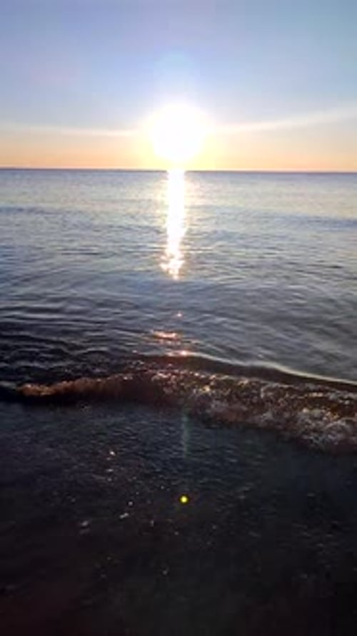 Aube coucher de soleil sur mer