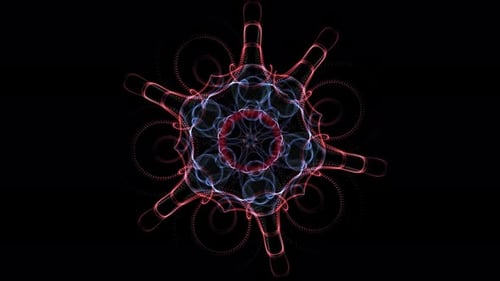 Fondo de movimiento de estrellas mágicas de neón 4k