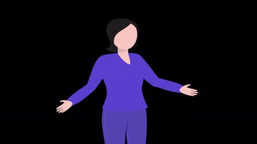 Animated Character Shrugging Gesture Flat Design